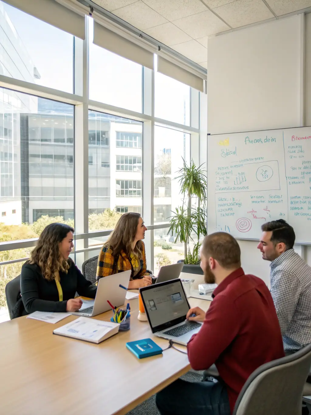 A team of engineers collaborating on a technical design project, highlighting NATALEX ENTERPRISE INC's technical design services.